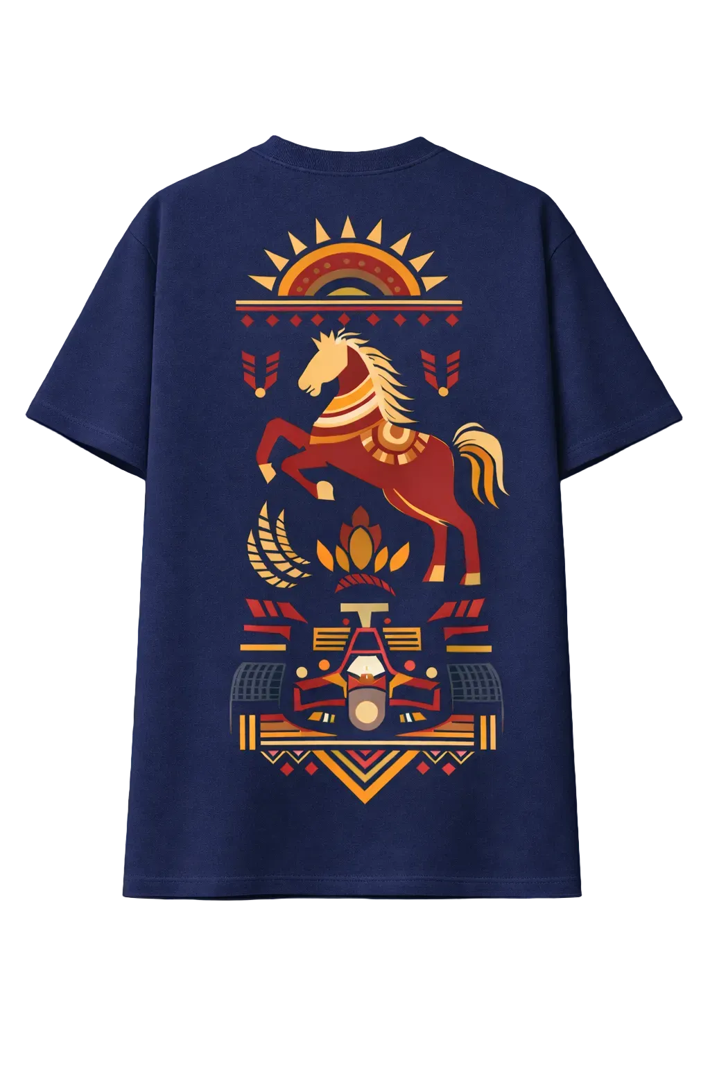 रफ़्तार  Navy Blue Oversized T-shirt