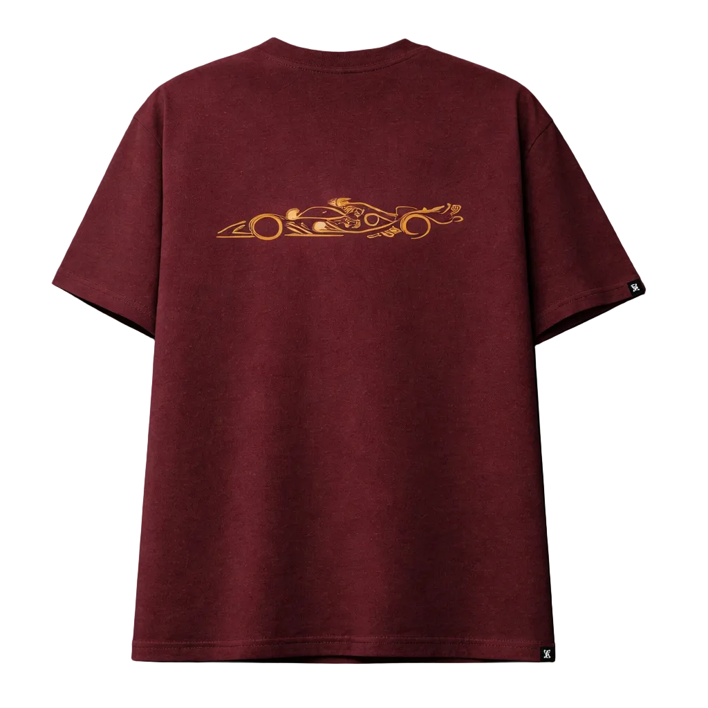 रफ़्तार  Deep Red Oversized T-shirt