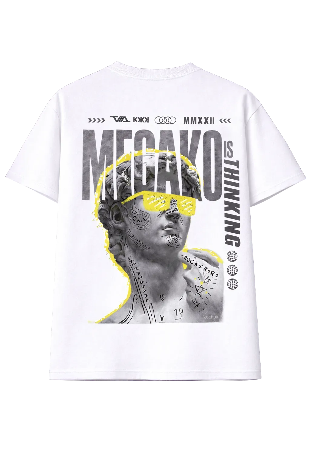 David पुत्र  White Oversized T-shirt x M